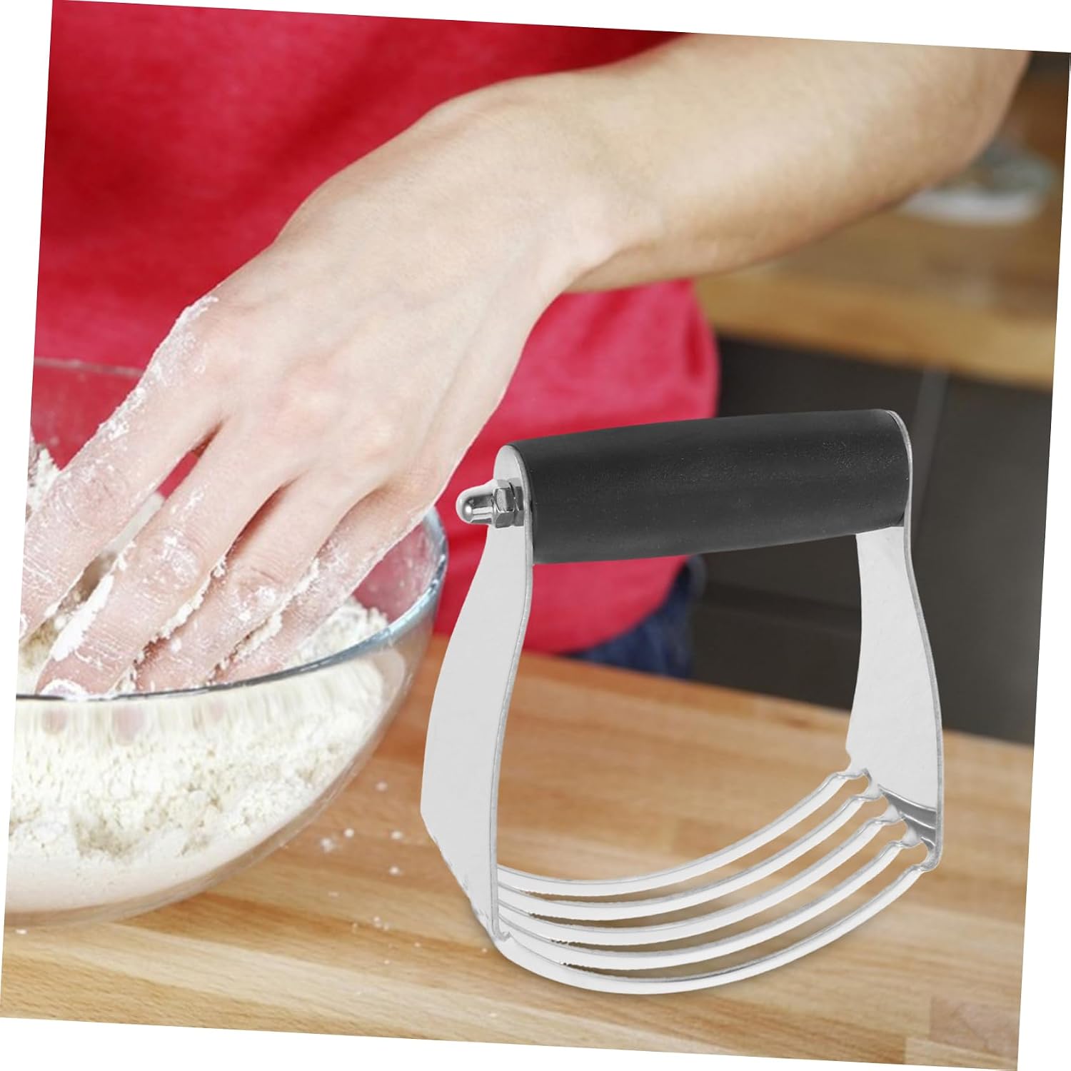 Dough Blender and Built in Scraper with Blades Stainless Steel
