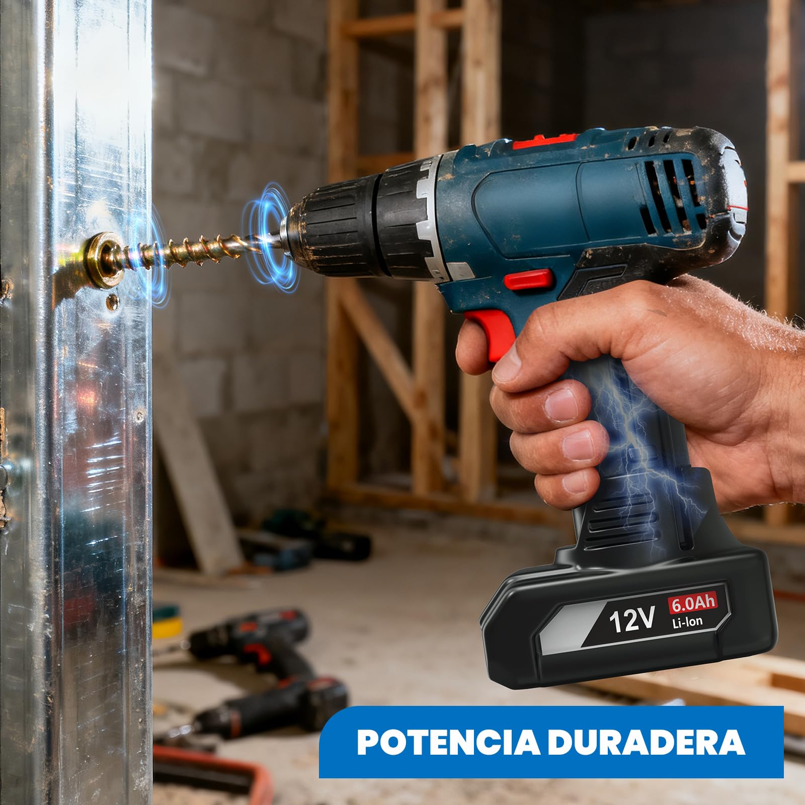 Batería de Repuesto para batería Bosch 12V: 6,0Ah Li-Ion batería Compatible BAT420 BAT411 BAT411A BAT412 BAT413 (2 Unidades)