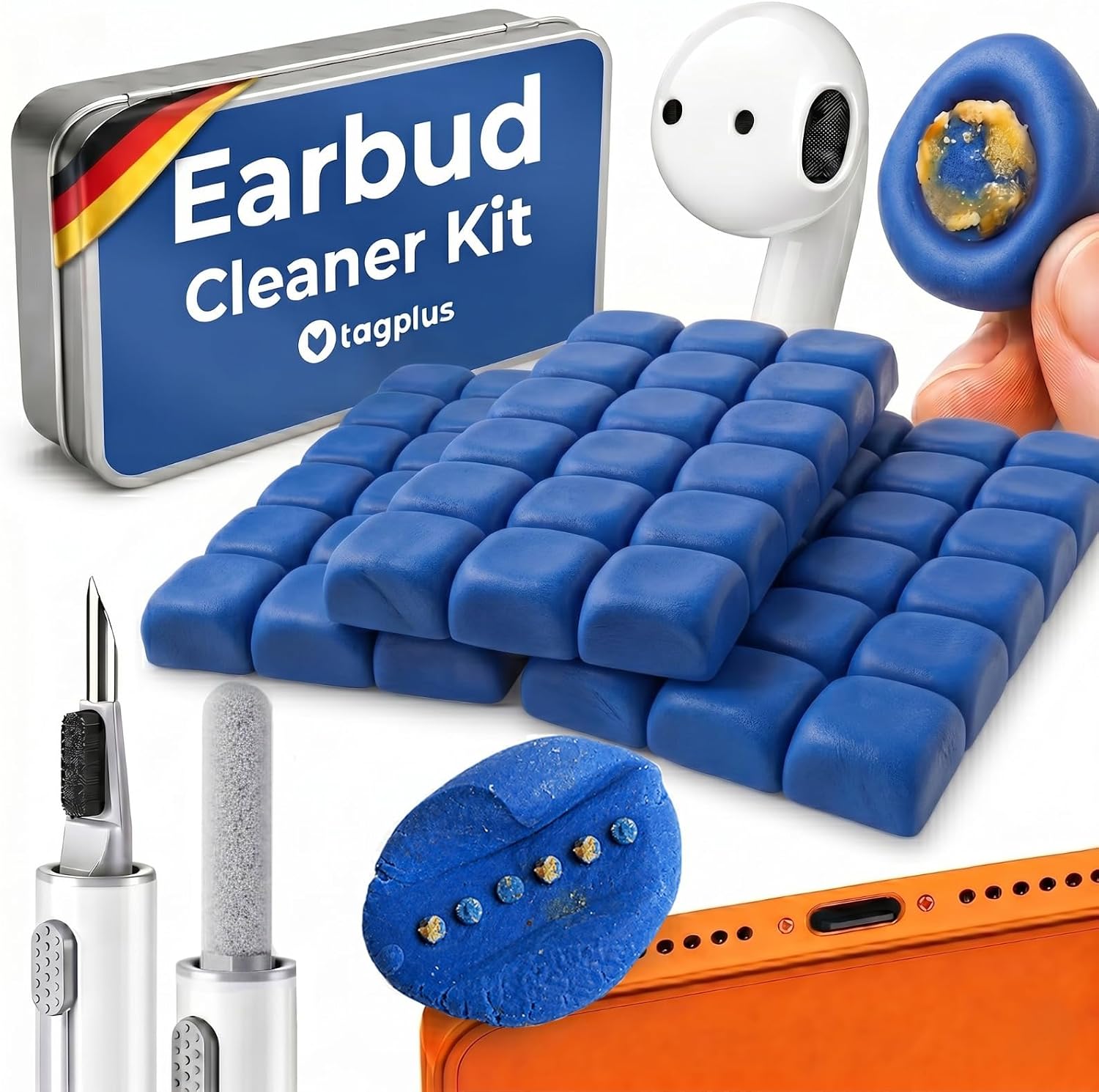 for Airpod Cleaner Kit + Pro Cleaning Tool - Compatible for Earbud Cleaning kit for iPhone Cleaning Kit for iPhone Cleaner Kit for Airpods Cleaning Kit Cleaning Clay Phone Cleaning Kit