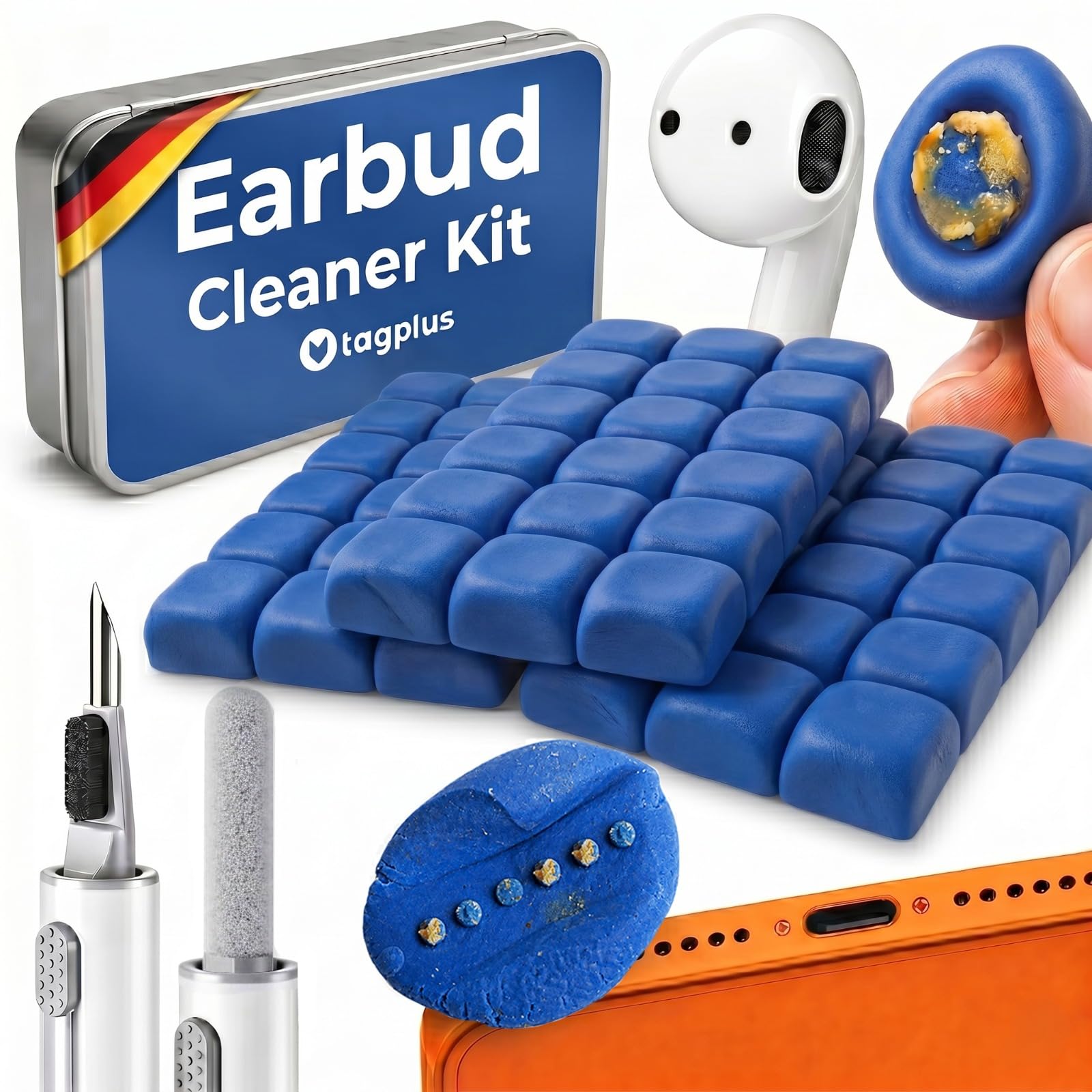 for Airpod Cleaner Kit + Pro Cleaning Tool - Compatible for Earbud Cleaning kit for iPhone Cleaning Kit for iPhone Cleaner Kit for Airpods Cleaning Kit Cleaning Clay Phone Cleaning Kit