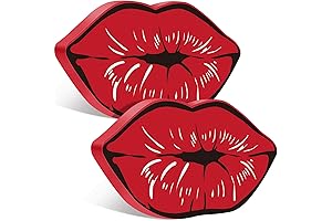 2 Piece Girls Office Decor Lips Wooden Sign Kisses Valentine Wood Signs Farm