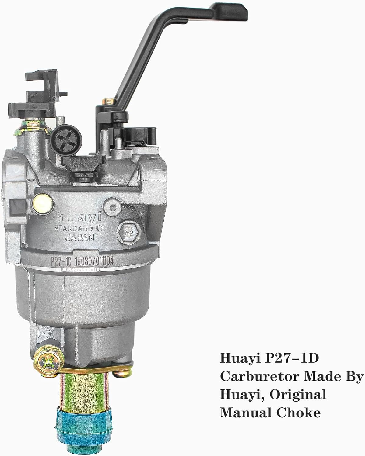 fullas Huayi Carburetor P27-1D Manual Choke for Predator 6000W 6500W Generator Champion 5500W 6500W Generator Duromax 7500W Westinghouse 6000W 7500W Gas Portable Generator