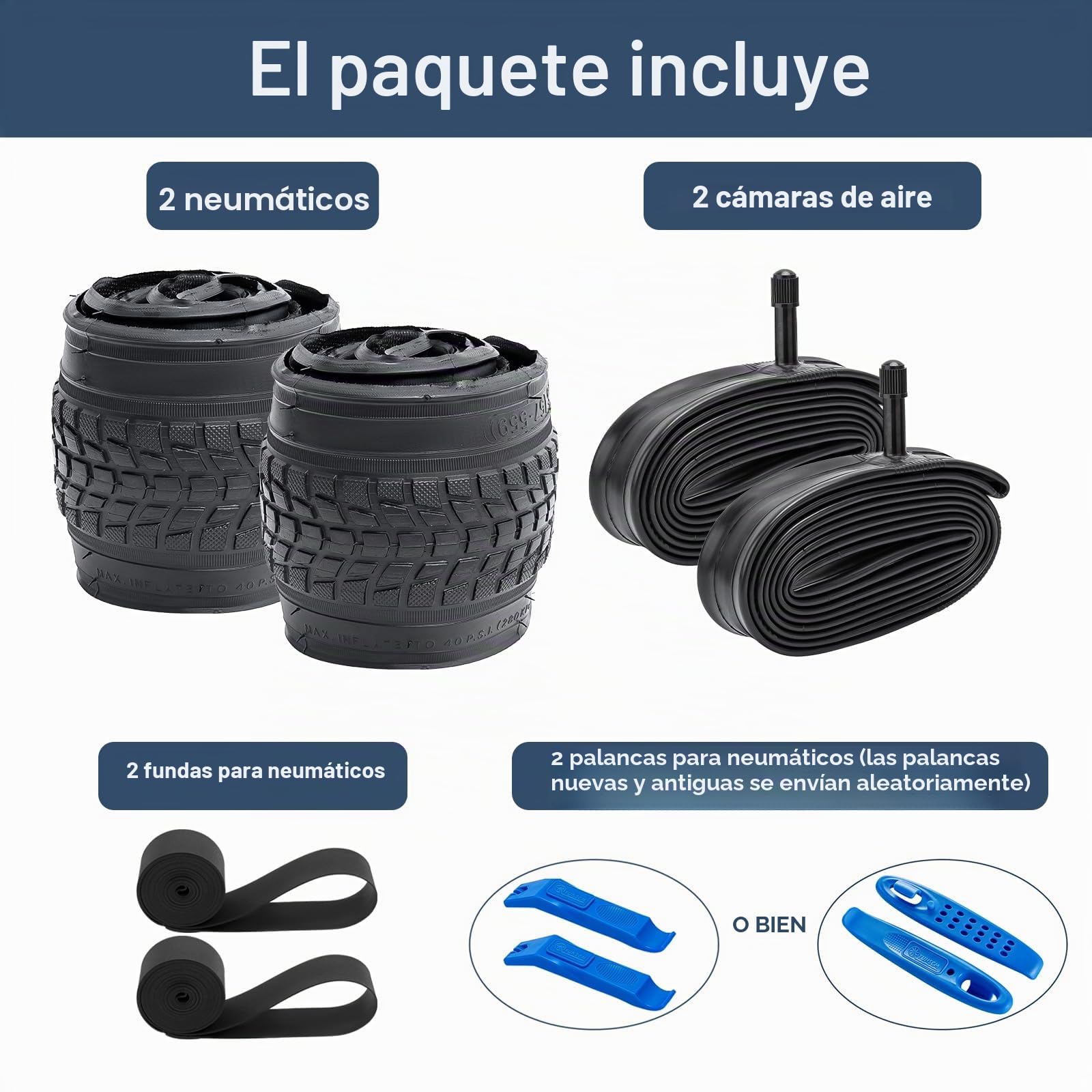 YunSCM 2PCS 29 Pulgada Neumáticoss 29x1.95 ETRTO 50-622 et 2PCS cámaras de Aire 29x1.75/2.125 AV32mm Valve Compatible 54-622 29x1.90 29x1.95 29x2.0 Neumáticoss de vélo et cámaras de Aire
