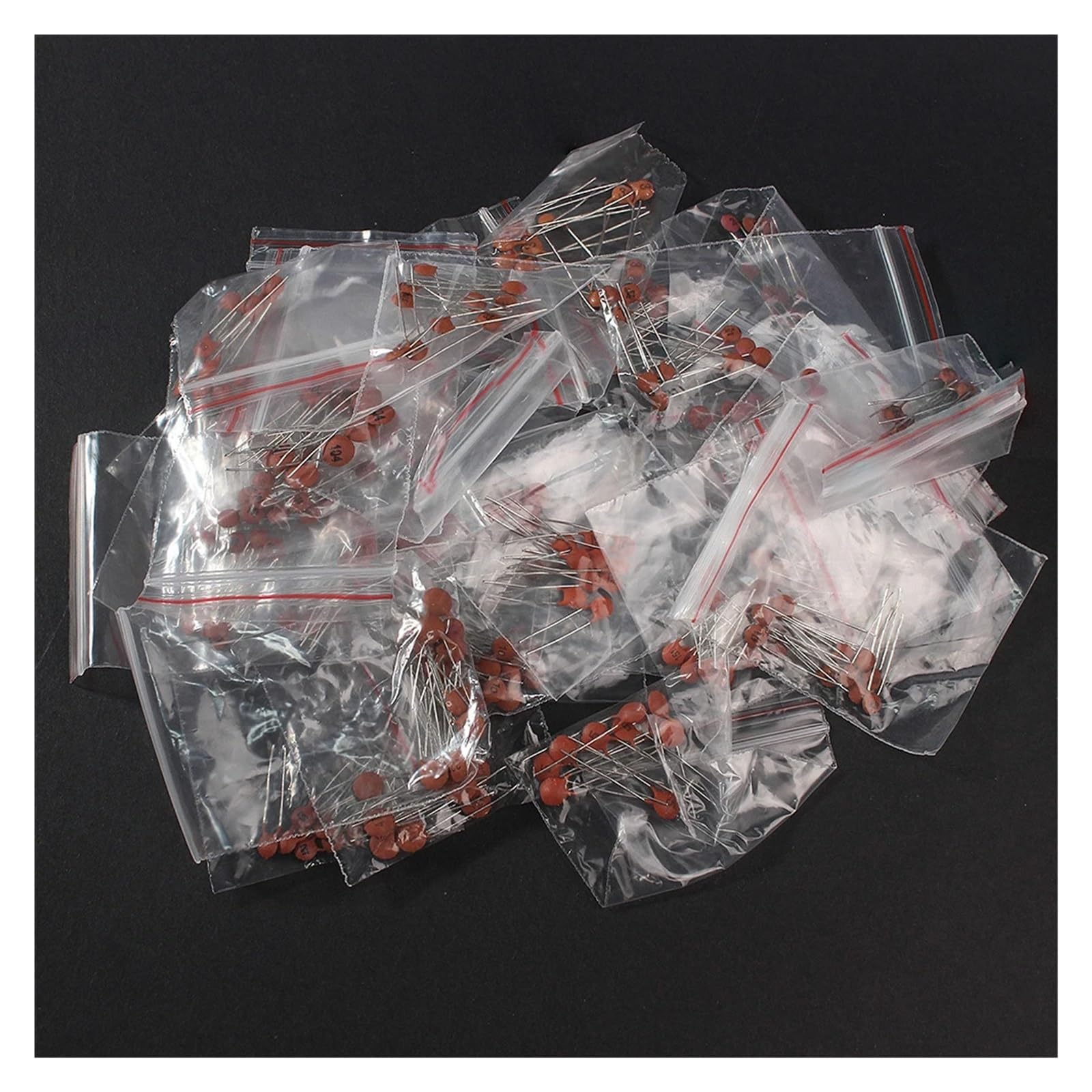 AARTERZZA 300pcs/set 50V 2pF~0.1uF Ceramic Capacitor Set Packag, 30 Values Electronics Components Assorted Kit, 100nf 100pf 470pf 33pf