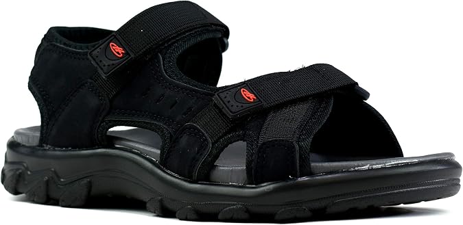 Comfort Men's Boys New Comfy Double Strap Easy Fasten Flat Summer Outdoor Sandals UK Sizes 6-11