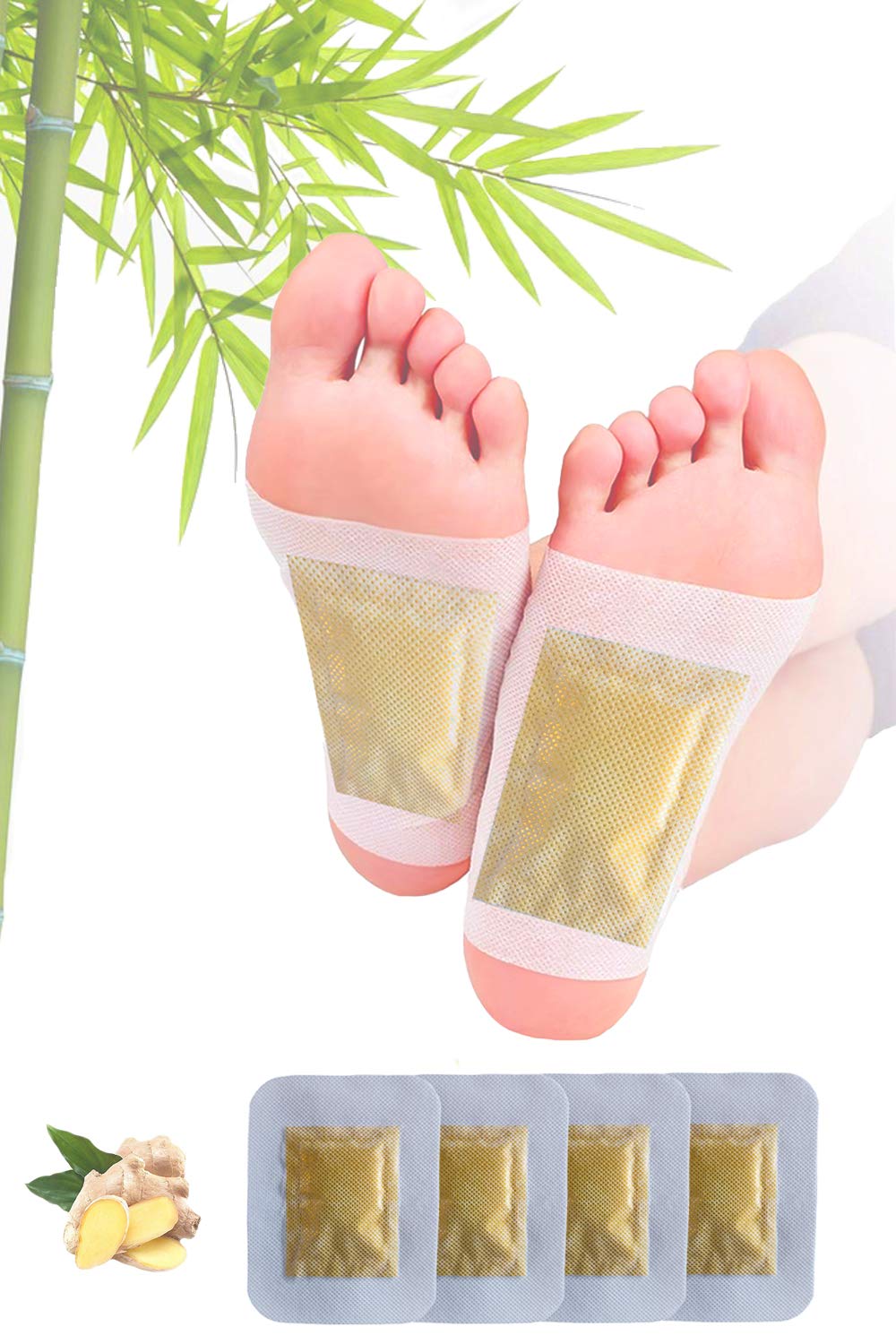 Buy Ginger Foot Pads (40Pads), Ginger Pads for Better Sleep, 2 in 1