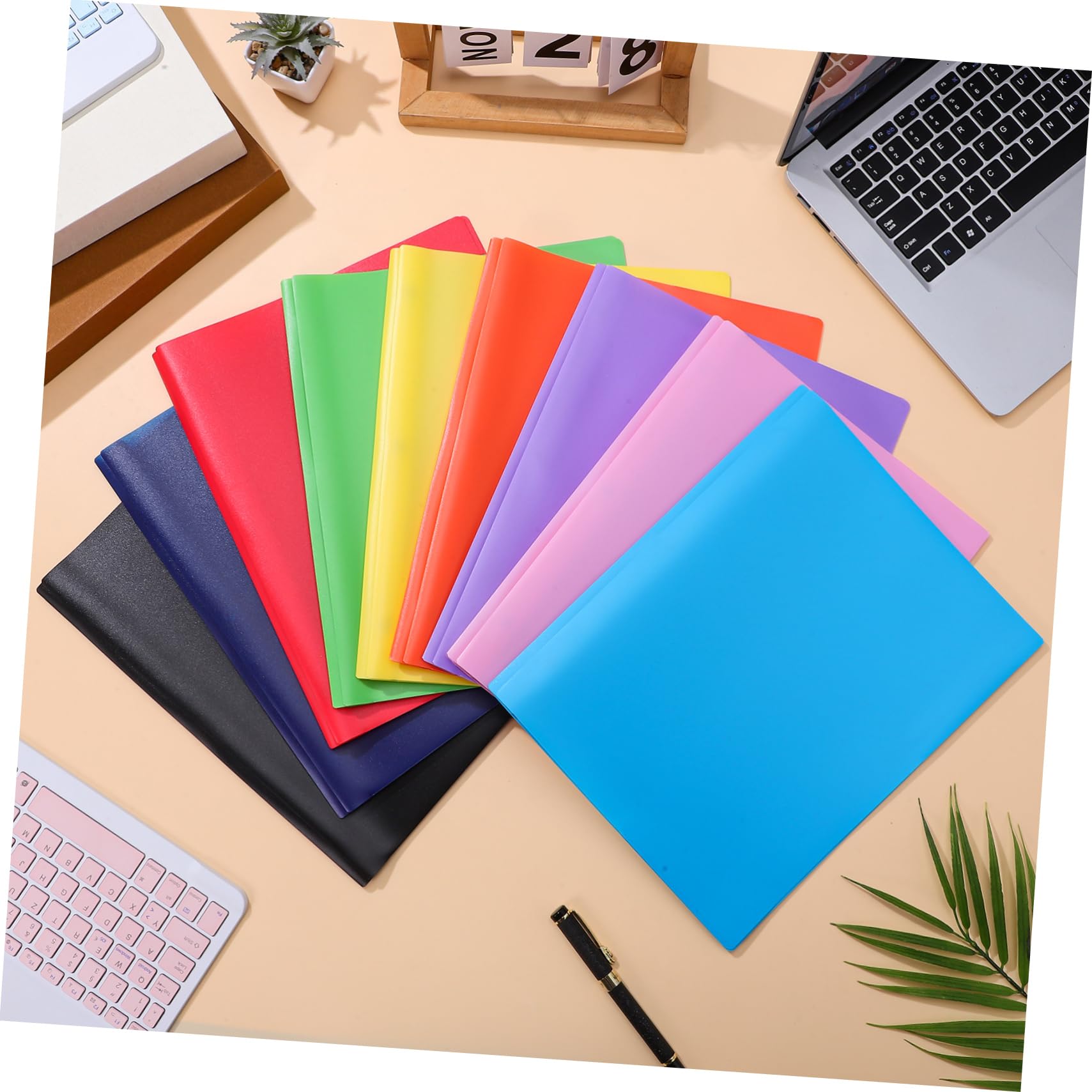 jojofuny 9stücke Aktenordner aus Kunststoff mit Fächern Dokumentenhalter Ordner mit Taschen Organizer für Büro und Klassenzimmer Dokumentenmappen Geschäftsmappen Schulmappen
