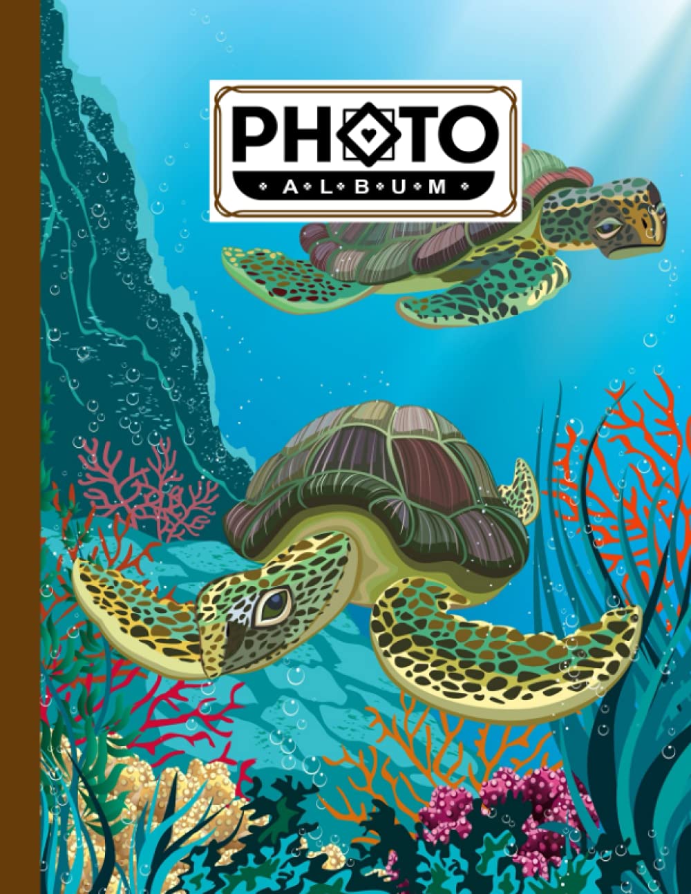 Photo Album: Turtles Album, Large Photo Albums with Writing Space Memo, Extra Large Capacity Picture Album, Family, Baby, Wedding, Travel Photo Book, 120 Pages, Size 8.5" x 11" by Harald Binder