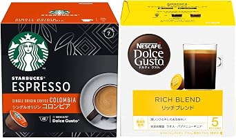 Nestle Starbucks Colombia Nescafe Dolce Gusto Exclusive Capsule, 12 Cups & Nescafe Dolce Gusto Exclusive Capsules, Rich Blend 16 Cups