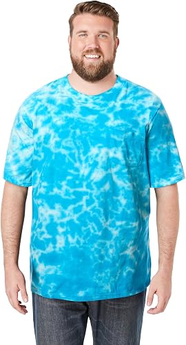 KingSize Men's Big & Tall Shrink-Less Lightweight Pocket Crewneck T-Shirt - 3XL,