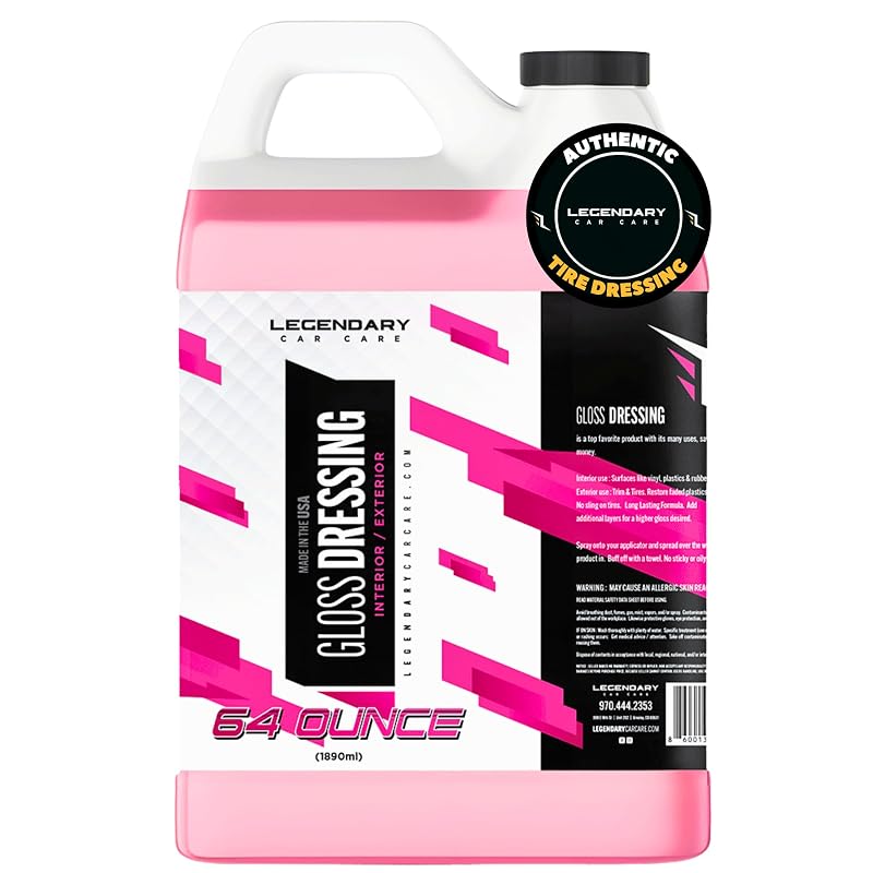 Legendary Car Care Legendary Gloss Dressing Spray para Pneus, Plásticos, Borracha e Vinil, 1,89 L