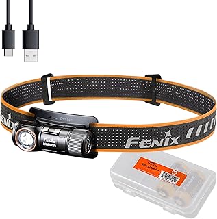 Fenix Power Bundle HM50R v2.0 Headlamp Bundle with 2X ARB-L16, 700 Lumen USB-C Rechargeable, Lightweight with Red Light and Lumentac Organizer