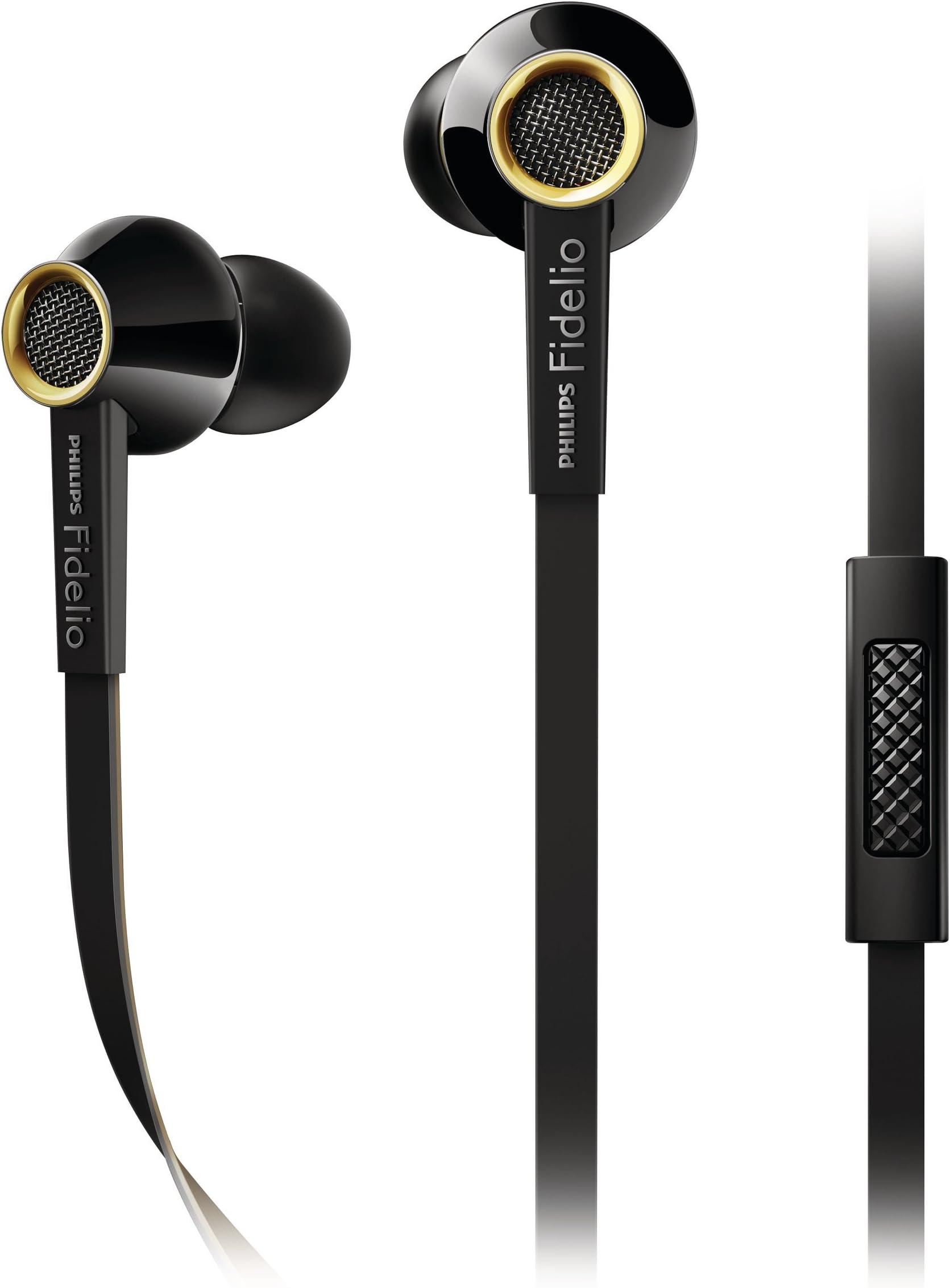 Philips S2BK/00 Premium Fidelio In-ear Including Universal Headset Function (13.5 mm Sound System, Titanium Housing, Turbo Bass Technology, Acoustics Tube)