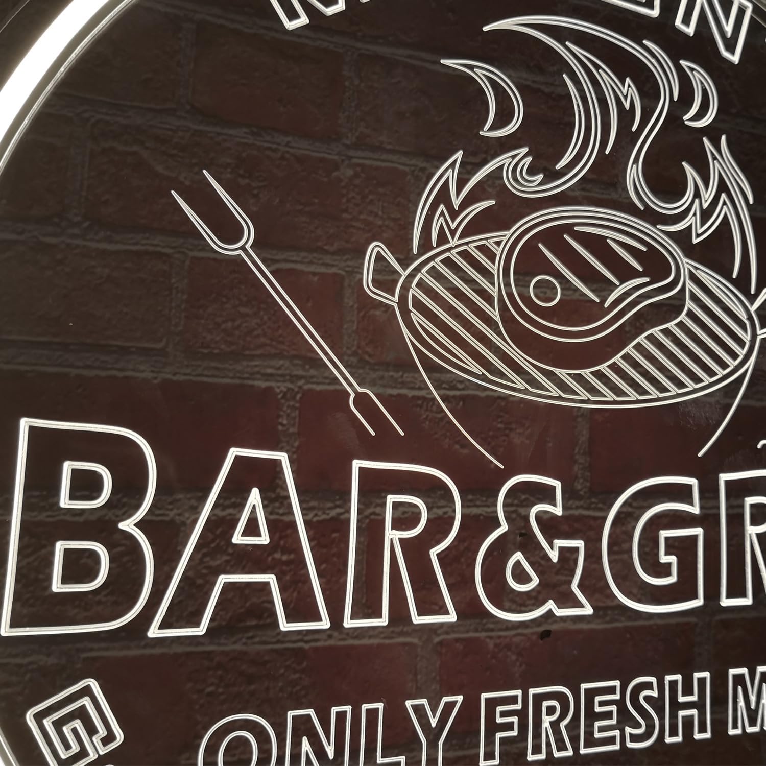 Personalized Bar Grill Neon Signs,Custom Bar BBQ Grill LED Sign, Barbeque Dad's BBQ Grilling Light Up Sign for Backyard,Garden Yard,Porch, Deck, Patio Decor, Housewarming Gift