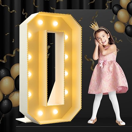 Números de marquesina de 4 pies de alto, grandes números iluminados para fiestas, 50, 40, 60, 70, 30, 20, 80, 90, 10, decoraciones de cumpleaños,