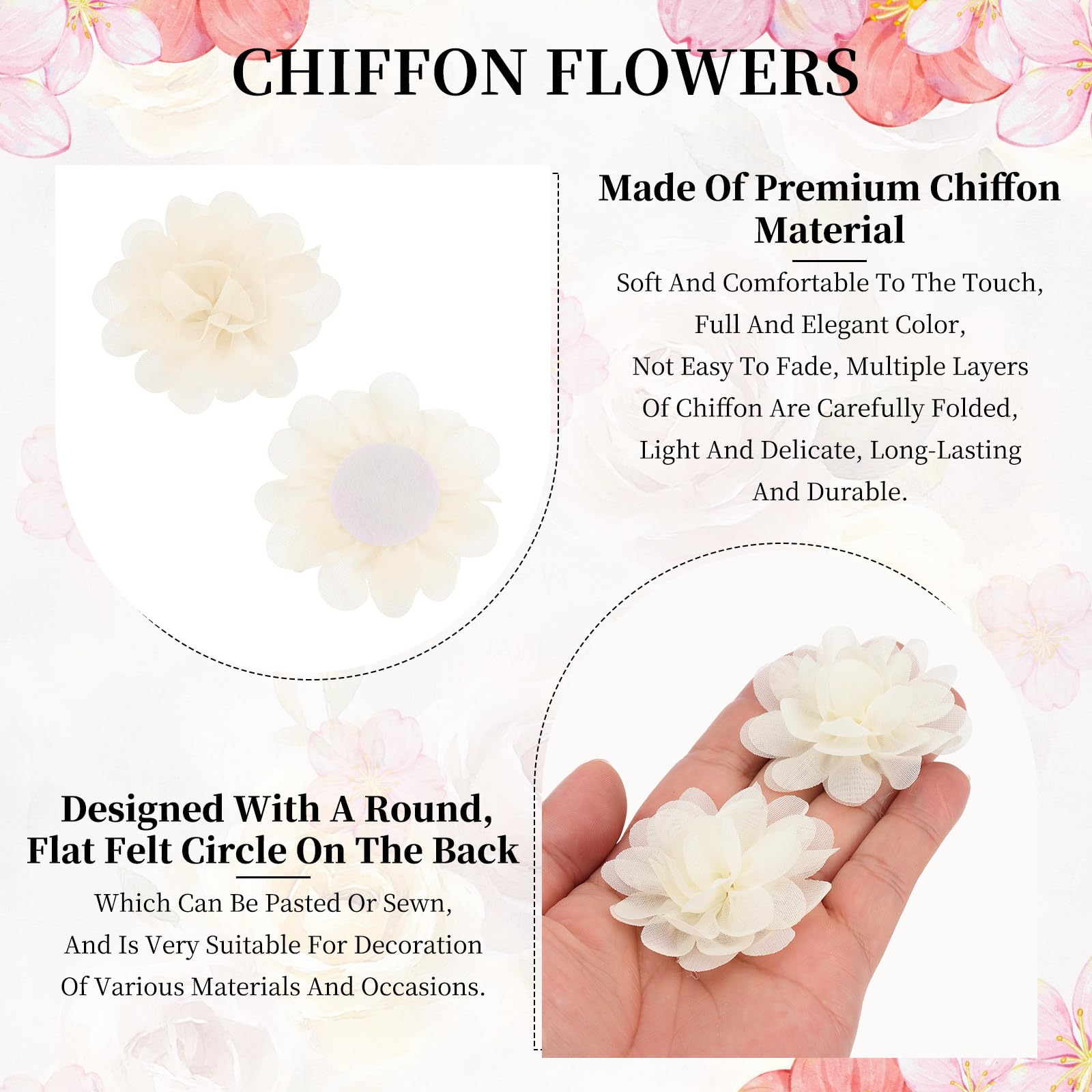 PATIKIL Chiffon Flowers - Image 3