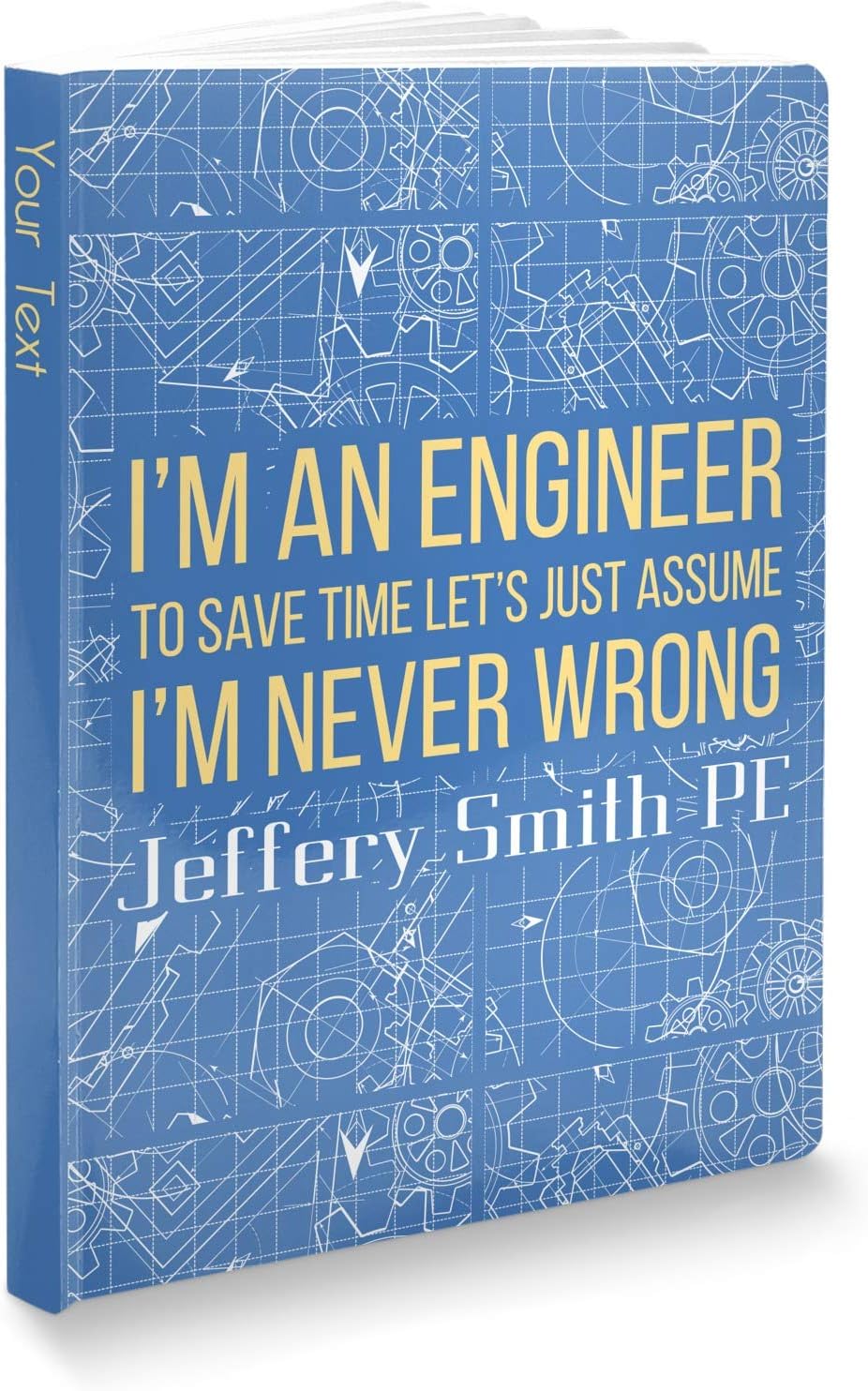 Personalized Engineer Quotes Softbound Notebook - 7.25" x 10"