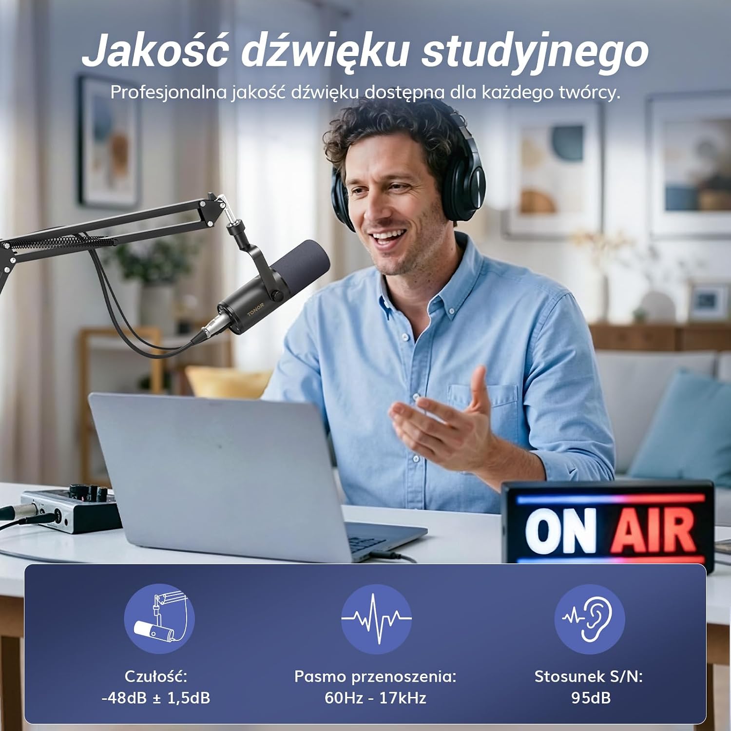 TONOR USB/XLR — динамический игровой микрофон для ПК, студийный микрофон с кардиоидной характеристикой и кронштейном для подкастов, стриминга и записи, разъем 3,5 мм, кнопка отключения звука, TD510 AIR+H