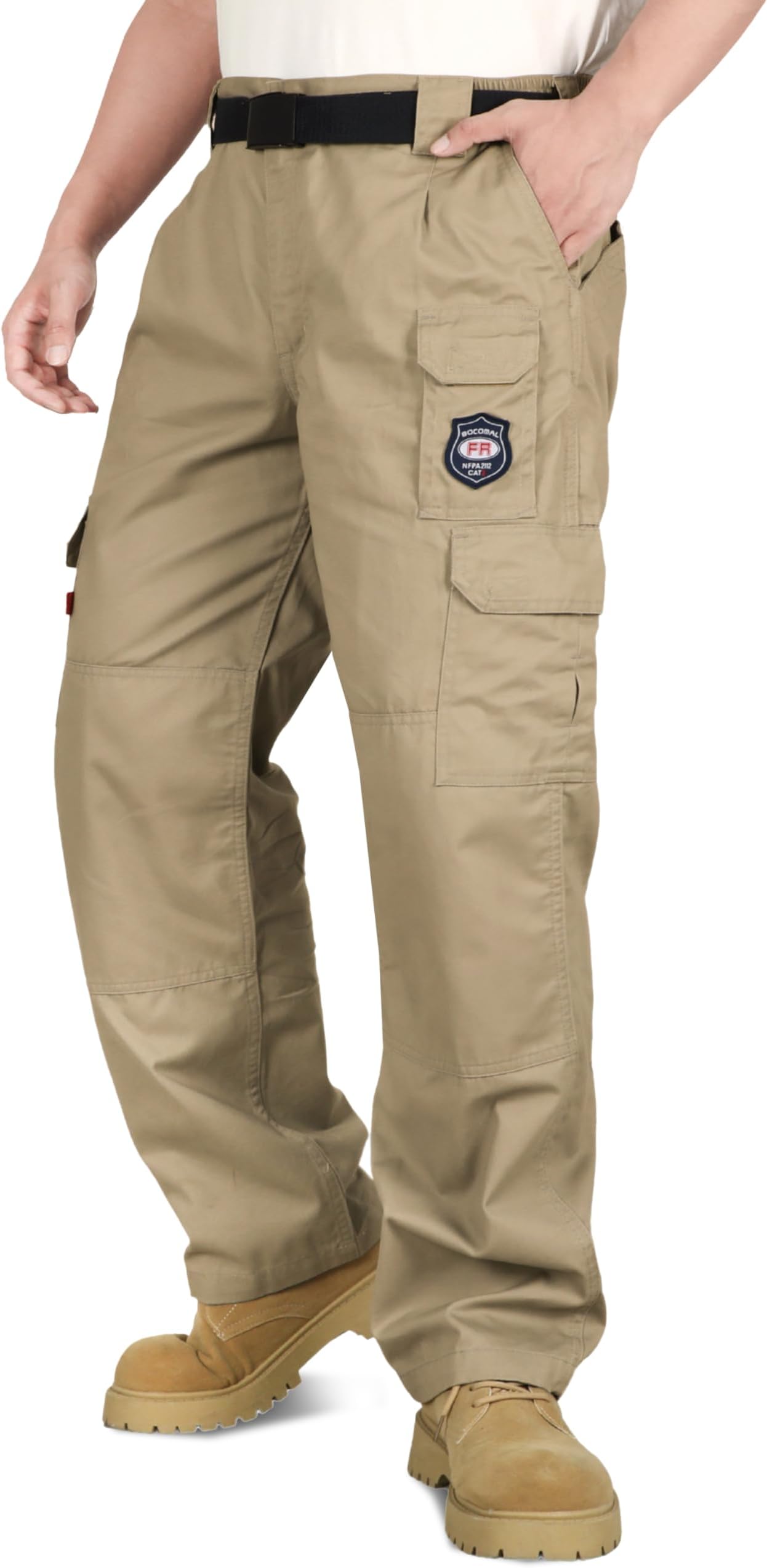 Men's FR Cargo Pants Flame Resistant Pants Midweight 7.5oz (7 Pockets) Multi-Pockets FR Pants