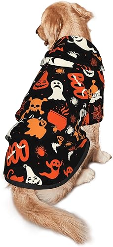 Miniatura 6 de Disfraz de perro de Halloween, sudadera con capucha con estampado de fantasma de calabaza para invierno, Halloween, cosplay, suéteres, sudadera con