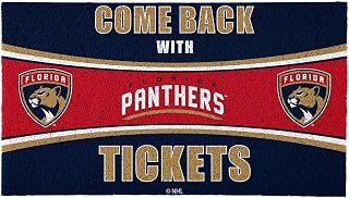 Team Sports America NHL Florida Panthers | Indoor and Outdoor Entryway | 28 x 16 Inches | Non Slip Back | Welcome Floor Mats | Muddy Dog Paws | Front Door Entrance Home Décor