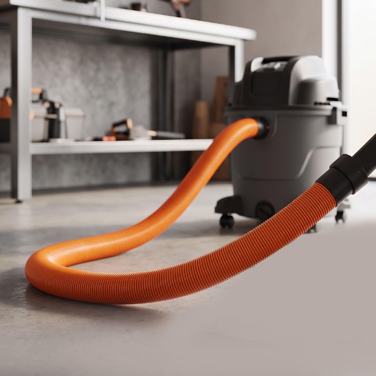 Luocute 1 1/4 Zoll Staubsammelschlauch-Adapter-Set, 4,6–17 Fuß Ausziehbar | Stretchschlauch mit 6 Staubsaugeradaptern für Elektrowerkzeuge und Werkstattsysteme, universell passend für