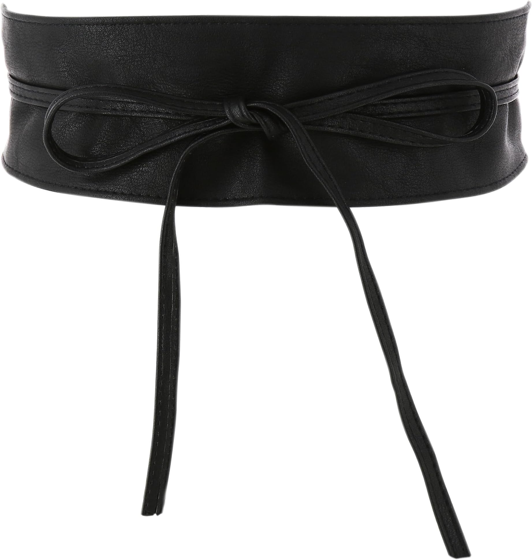 Woman leatherette waisband Obi Belt, MICA