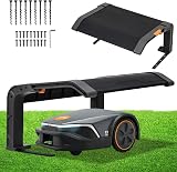 Eulenke Garage pieghevole per robot tosaerba | 72 x 56 x 36 cm | resistente alle intemperie + protezione UV | nero - 1