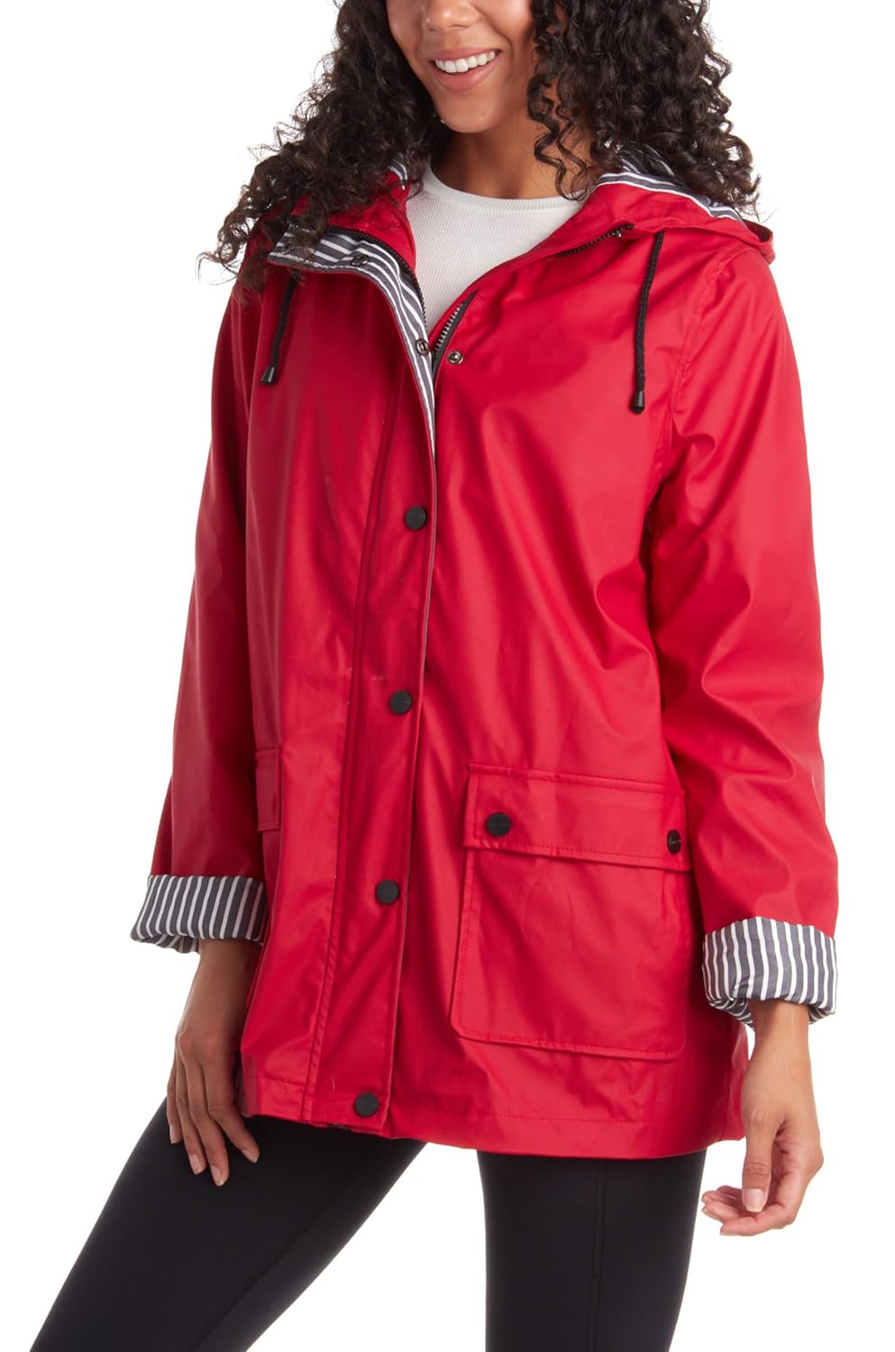Urban Republic Women's Lightweight Vinyl Hooded Raincoat Jacket - Review, Price and Buying Guide