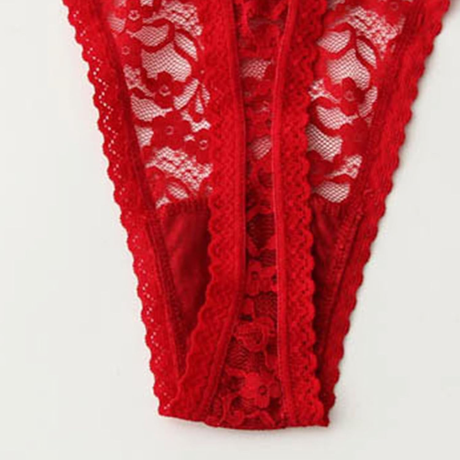 DGHM-JLMY Womens Floral Lace Scalloped Trim Thongs Underwear Stretch Lace Thong Panty Underwear Breathable Low Rise Sexy