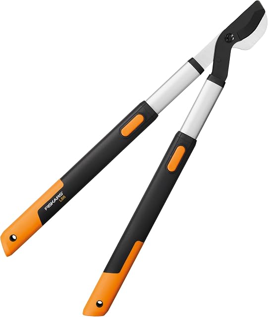 Fiskars Sekator teleskopowy SmartFit do świeżego drewna, Nieprzywierająca powłoka, Hartowana stal, Długość rękojeści: 66 do 90 cm, Czarny/ pomarańczowy, L86, 1013564