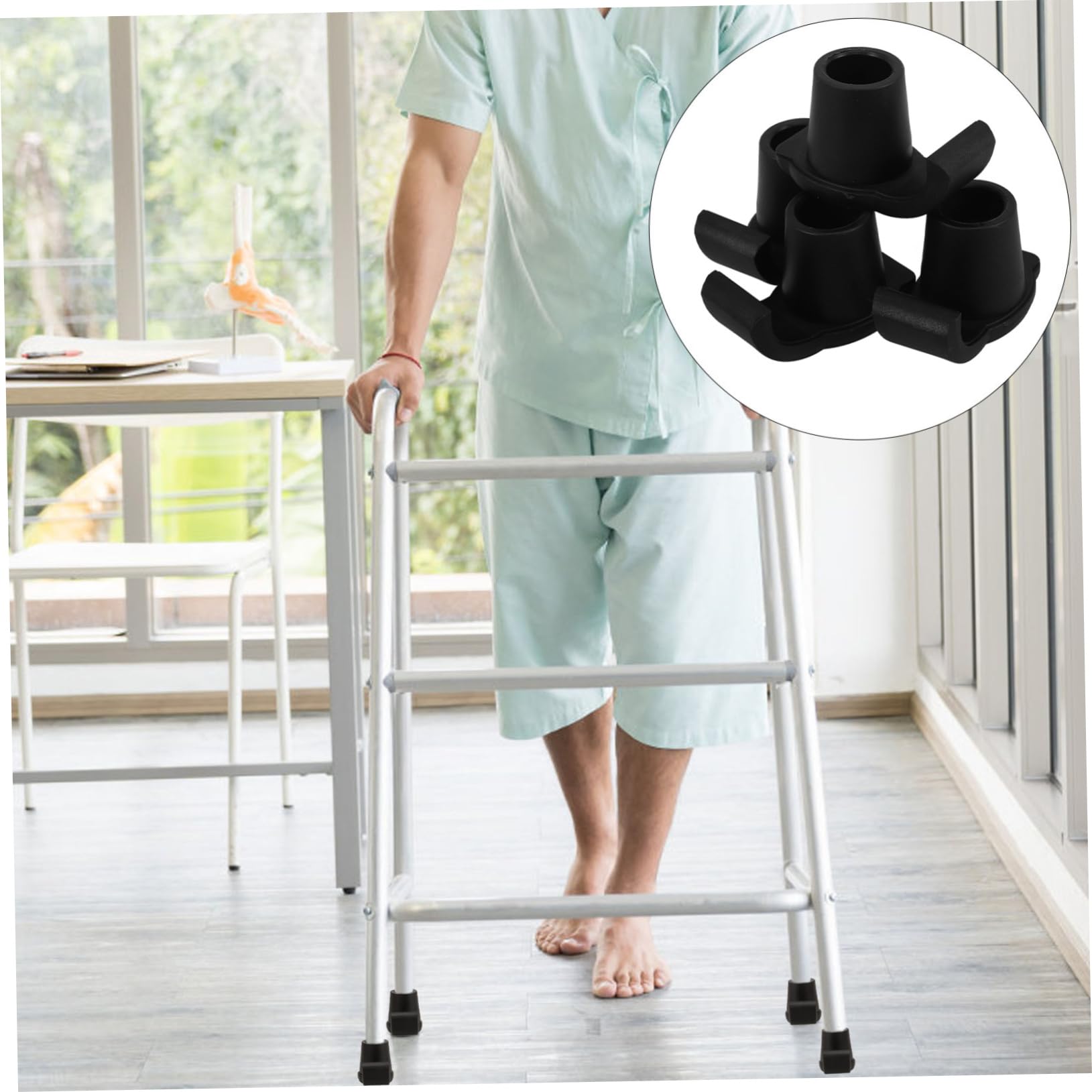 FRCOLOR 12pezzi Walker Ski Glides Antiscivolo Per Bastoni Sottobicchieri Per Deambulatore Per Camminatori e Stabilità e Su Concrete