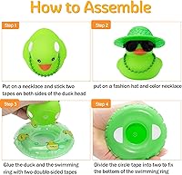 Vista 4 de wonuu Decoración de tablero de goma para salpicadero, accesorios de coche para adorno de automóvil con mini sombrero, collar de anillo de natación