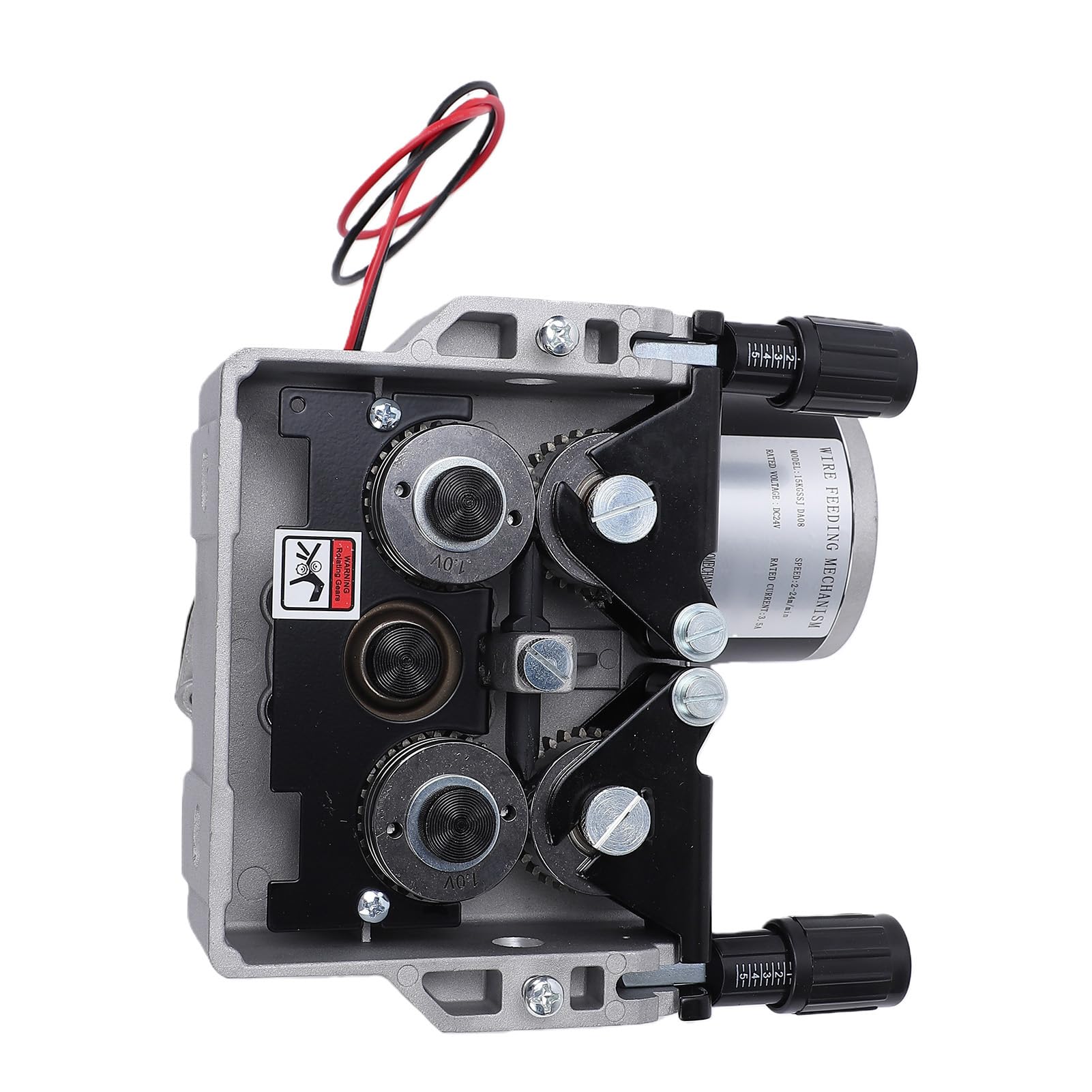 Zerodis Motore Avanzamento Filo per Saldatrice MIG Meccanismo di Azionamento a 4 Rulli Velocità 2-24 M/min Diametro Filo 0,8-1,0 Mm con Custodia in Lega di Alluminio Resistente per
