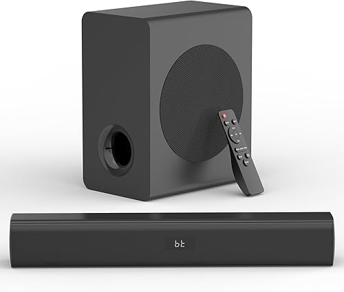 Subwoofer de barra de sonido TV Surrounds, barra de sonido envolvente de cine en casa, barras de sonido Bluetooth altavoces envolventes 50 W 2.1