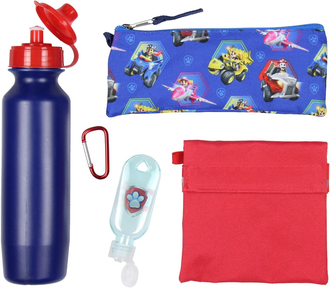 Bioworld Paw Patrol 16" Backpack Lunch Tote Pencil Bag Water Bottle Snack Pack 7 Pc Set Kids School Backpack