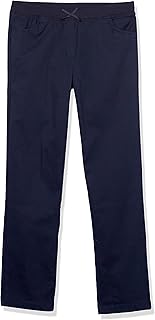 Girls' Big School Uniform Twill Skinny Pants, Comfortable Stretch Material, Wrinkle & Fade Resistant