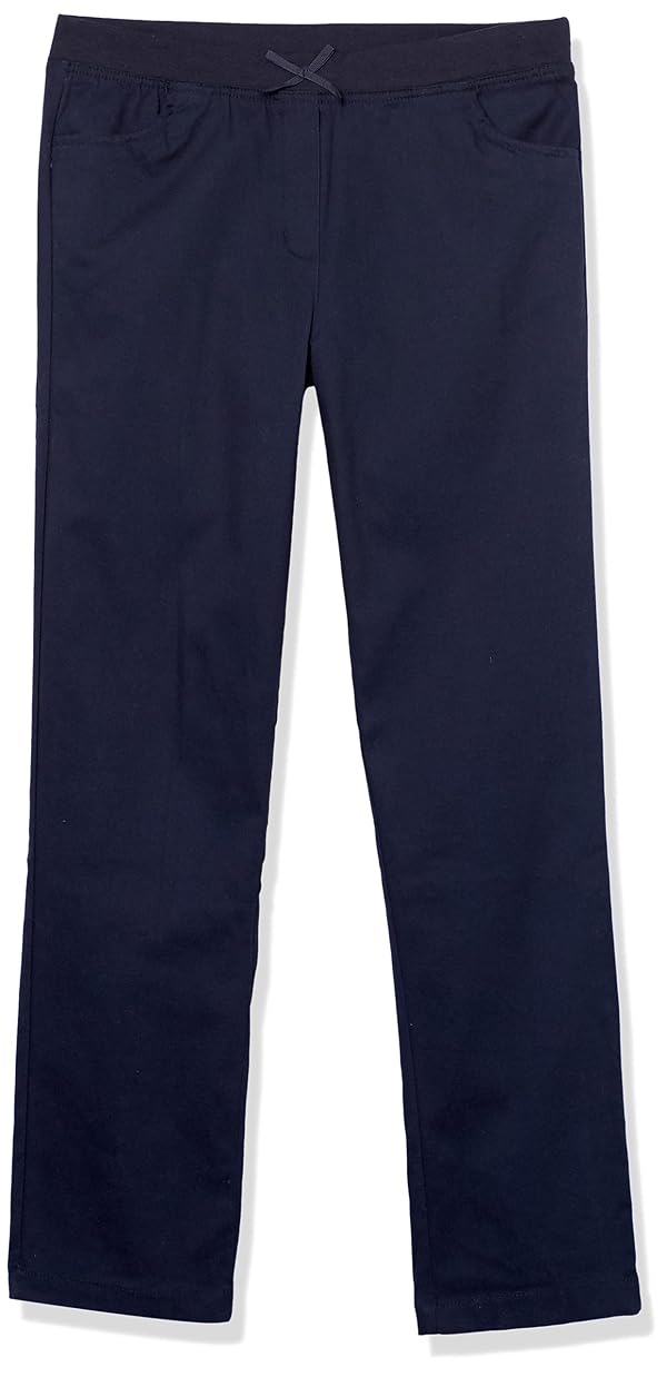 Nautica Girls' Toddler School Uniform Skinny Fit Stretch Twill Pant, Navy/Pull-on, 4T by Nautica - Used condition - US$12.01