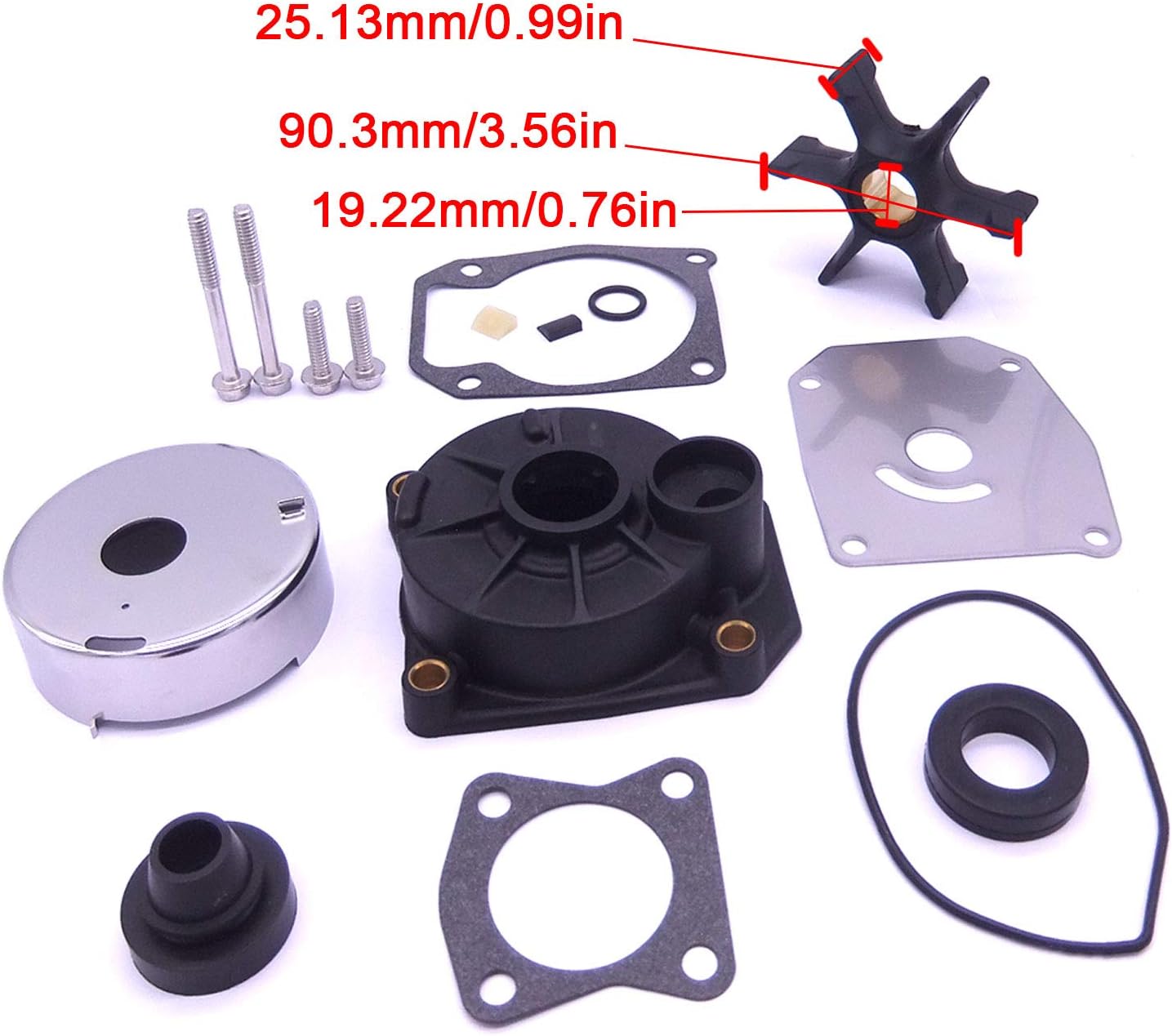 Boat Motor 5000308 396725 438545 340619 0396725 0438545 0340619 Water Pump Repair Kit with Housing for Evinrude Johnson OMC BRP 40HP 50HP 55HP 60HP Outboard Engine