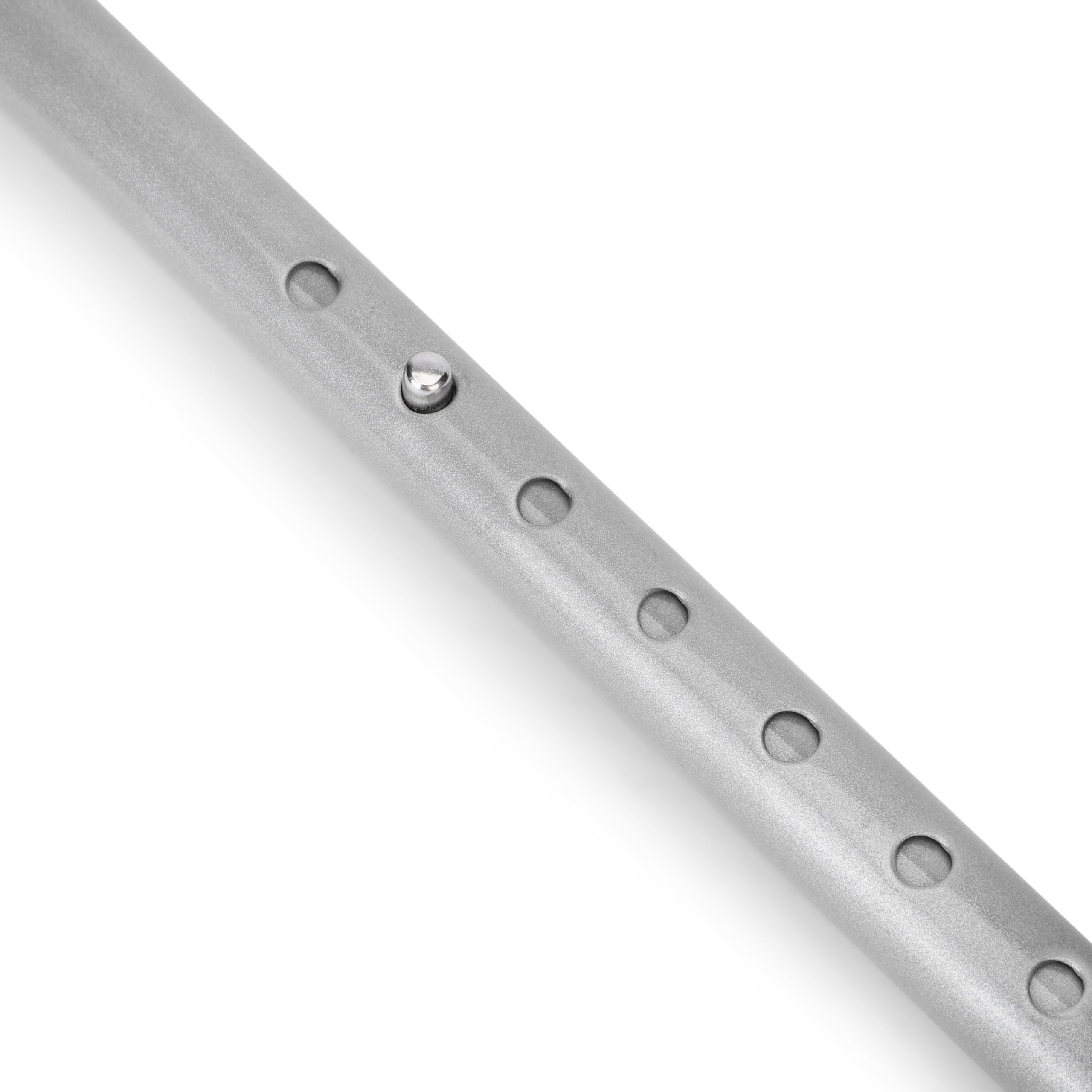 Dr. TORSO Walking Stick with Adjustible Height Stainless Steel Body for Patients, Old People or Physically Challenged (Chrome) Grey - Image 3 thumbnail