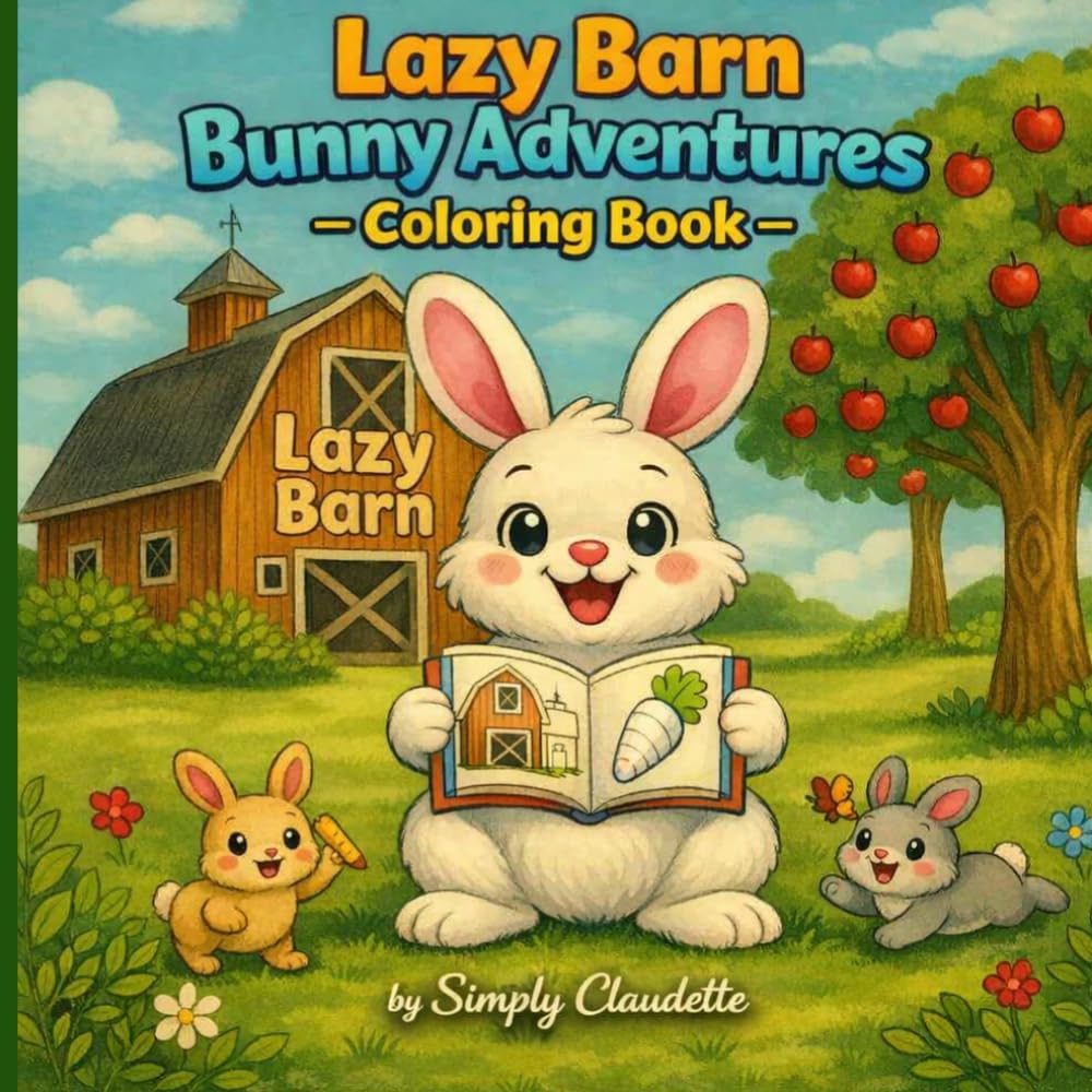 The Lazy Barn Bunny Adventures Coloring Book