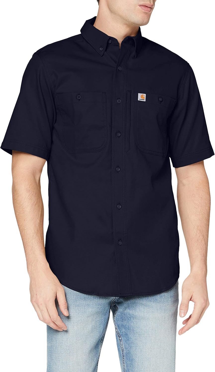 Carhartt Men's Rugged Professional Series Relaxed Fit Canvas Short Sleeve Work Shirt
