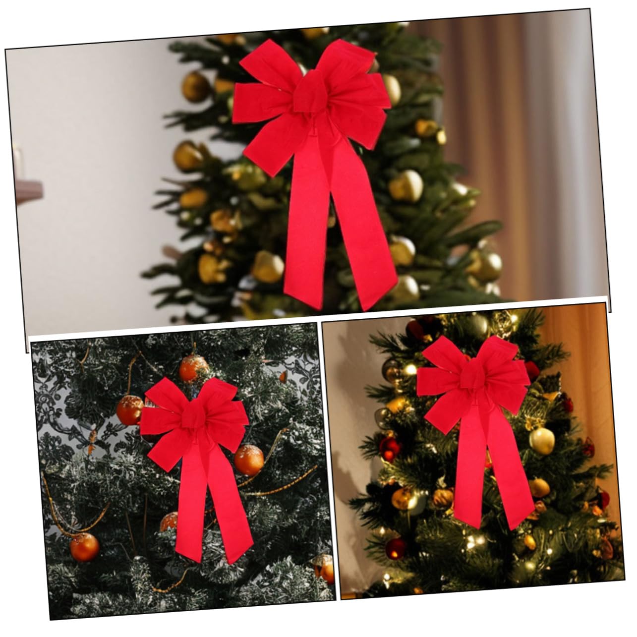 GALPADA Fiocco in Velluto Rosso 10 Pezzi per Decorazioni Casa
