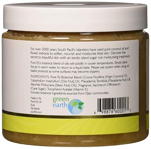 Miniatura 2 de Pure Fiji Exfoliante corporal de azúcar de coco, exfoliante corporal de origen natural para suavizar y suavizar la piel, exfoliante orgánico de