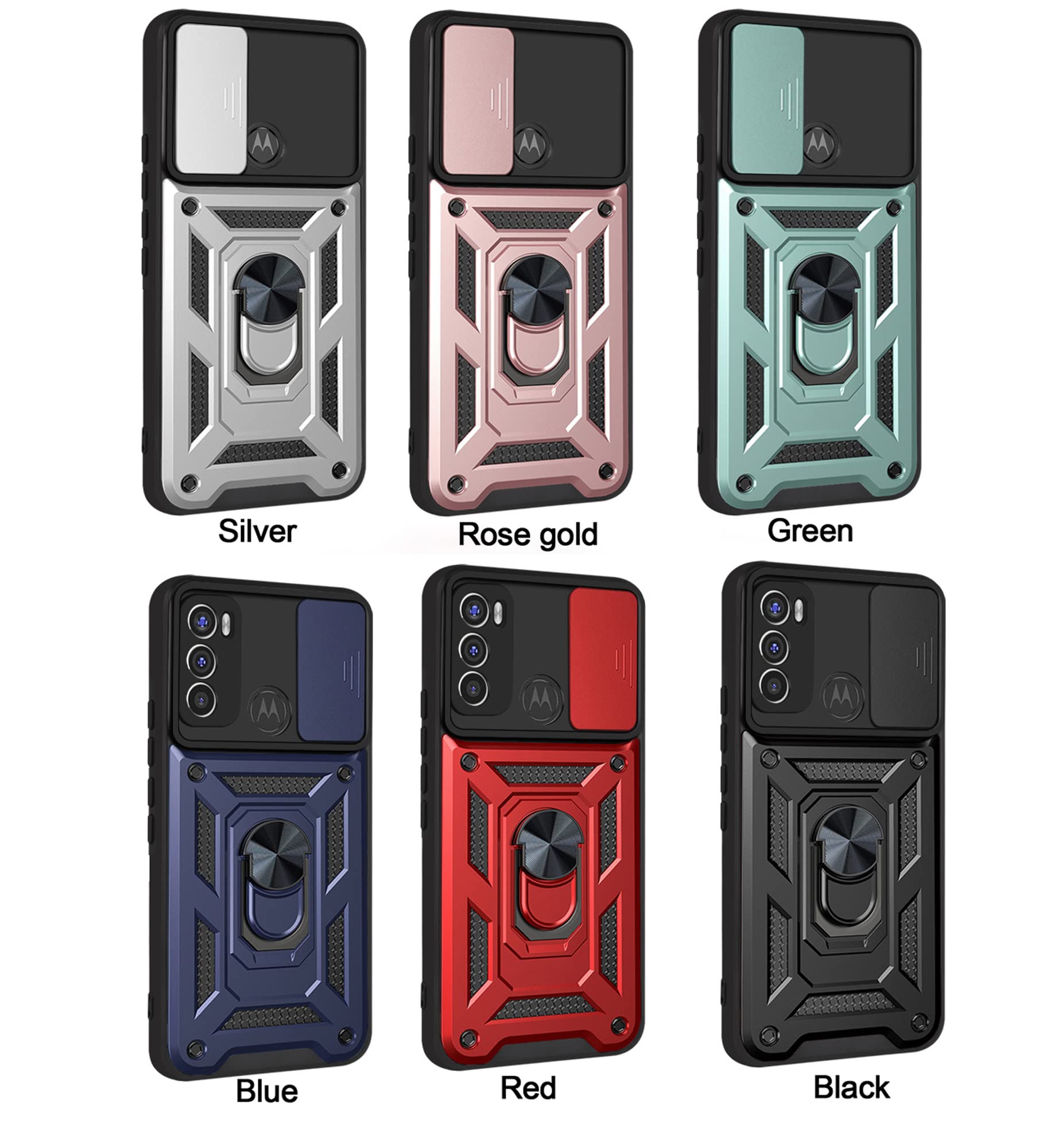 Custodia Per Motorola Moto G60S Con Anello Ruotabile E Copertura Fotocamera 1110052