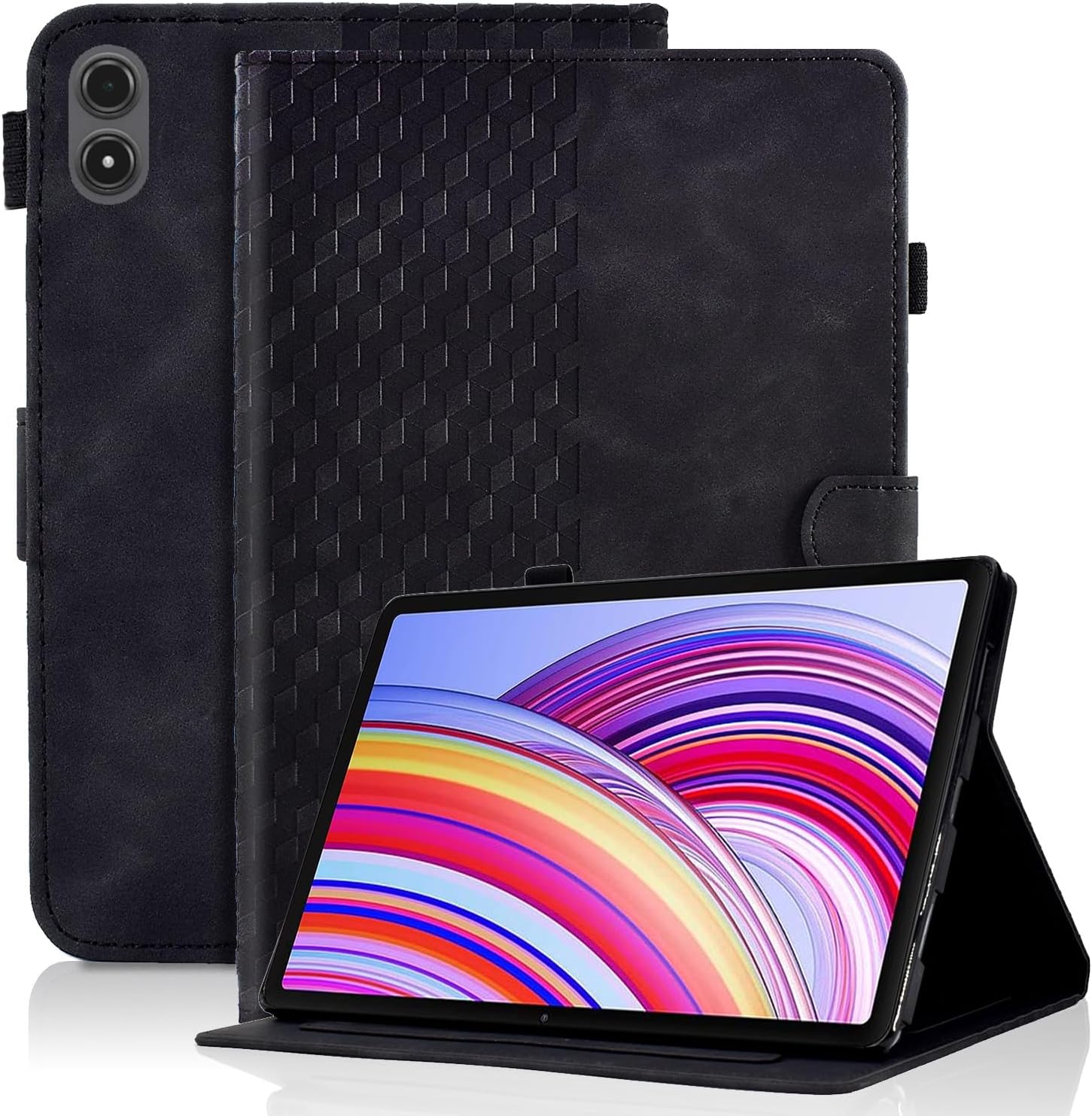 Case for Redmi Pad Pro 12.1 2024 Tablet Protective Case Premium Leather Folio Smart Case with Pen Holder Card Slot for Xiaomi Redmi Pad Pro 12.1 Black
