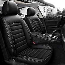 Full Set Car Seat Covers Fit for Mercedes Benz W204 W211 W210 W124 W212 W202 W245 W163, Leather Cars Front Seat Covers Nonslip Interior Accessories,A/Black