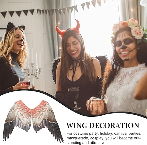 Miniatura 9 de NUOBESTY Ala en ángulo 3D para disfraz de pájaro de águila grande, alas de ángel para adultos, disfraz de ala de ángel para fiesta de Halloween,