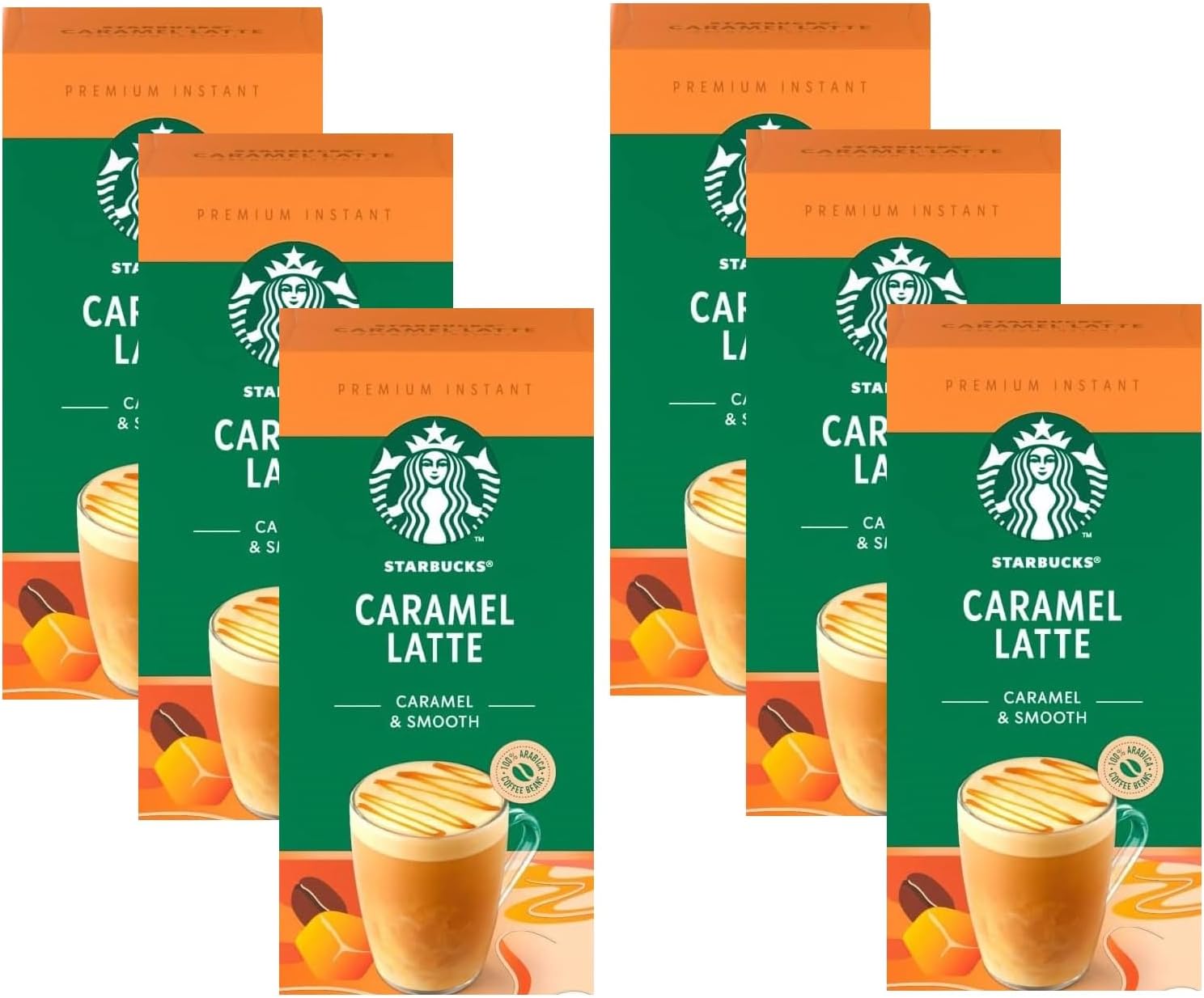 Caramel Latte Premium Instant Coffee, 5 Sachets, (Pack of 6, Total 30 Sachets)
