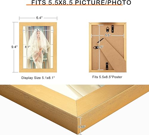 Vista 114 de Marco gris rústico de 18 x 24 pulgadas, marco para póster de 18 x 24 pulgadas, color gris envejecido, grande, retro, natural, 24 x 18 pulgadas